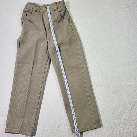 Vintage Tan Elastic Waist Jeans kids 6 SLIM - Picture 4 of 7